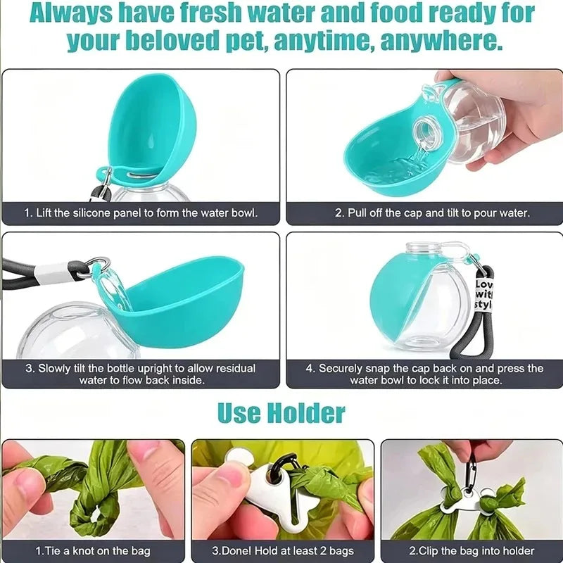Travel Water Bottle & Bowl